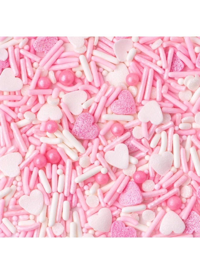 Sweets Indeed Sprinkles Heart Edible Mix Perfect for Cake Decorations Baking Ice Cream Cookies Cupcake Topper 4 ounces - Image 5